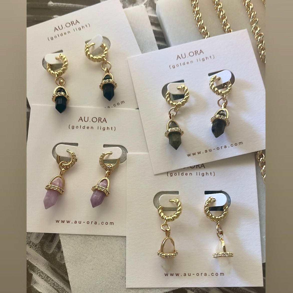 Manifest Croissant Huggie Earrings