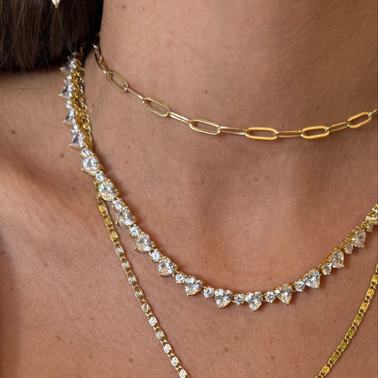 Cosmic Love Tennis Necklace