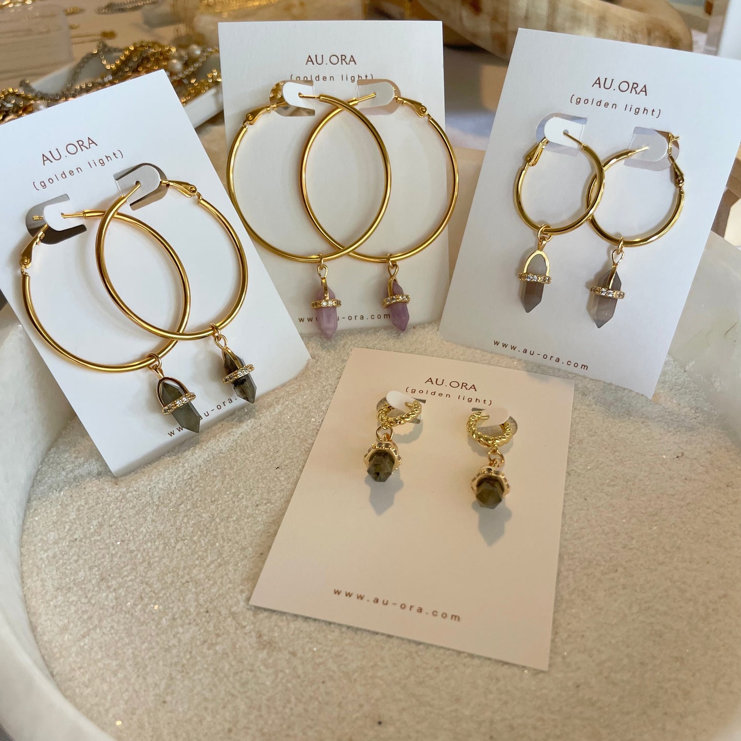 Manifest Croissant Huggie Earrings