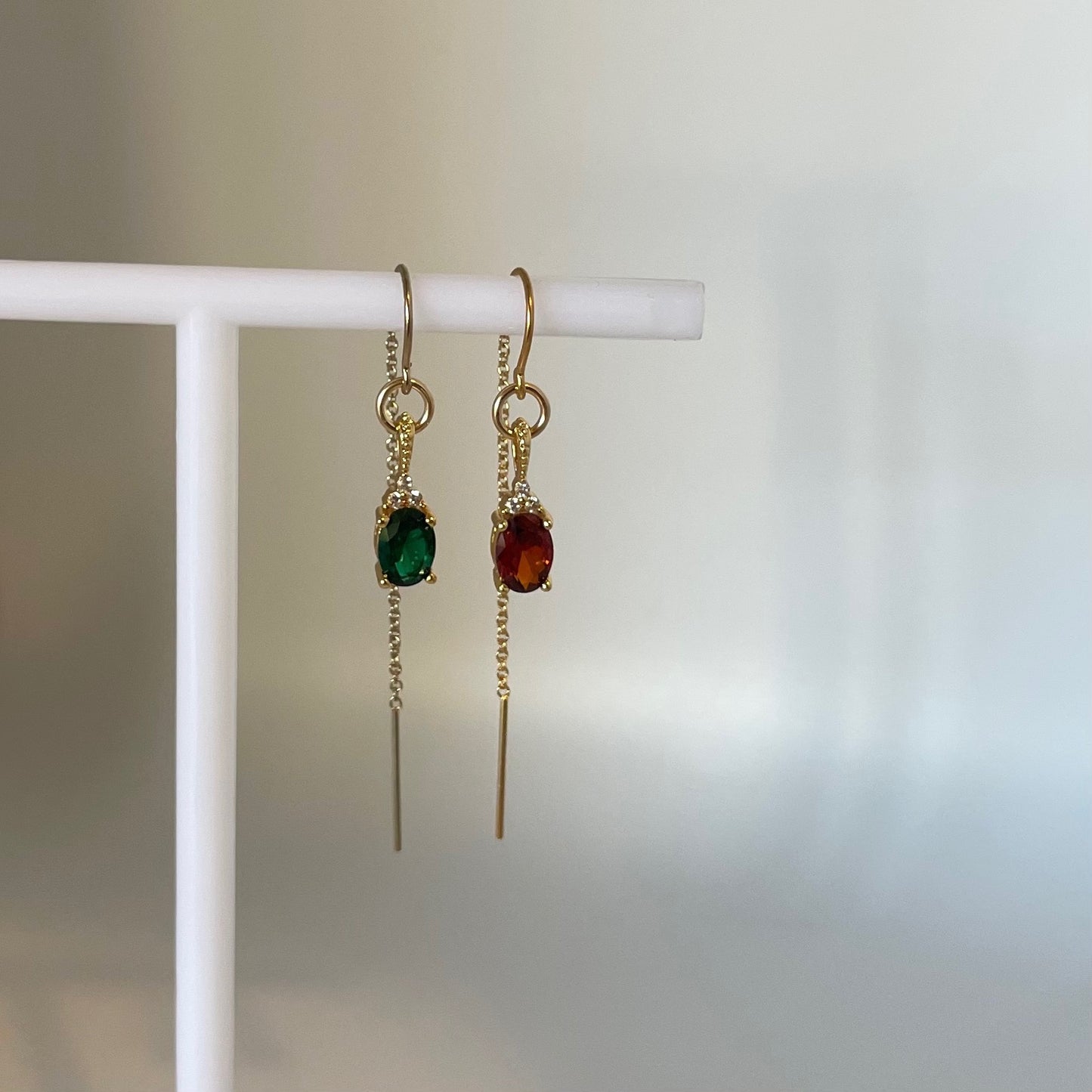 Ruby Baby Threader Earrings