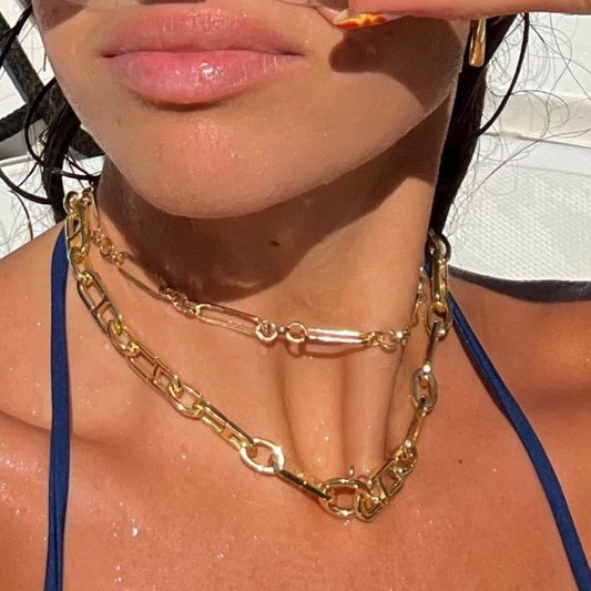 Ophelia Choker Chain Necklace. Gold Filled Chain. Layering Chains
