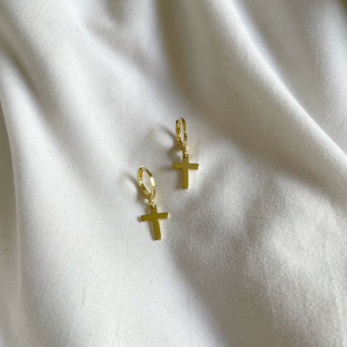 Say A Little Prayer Gold Cross Huggies