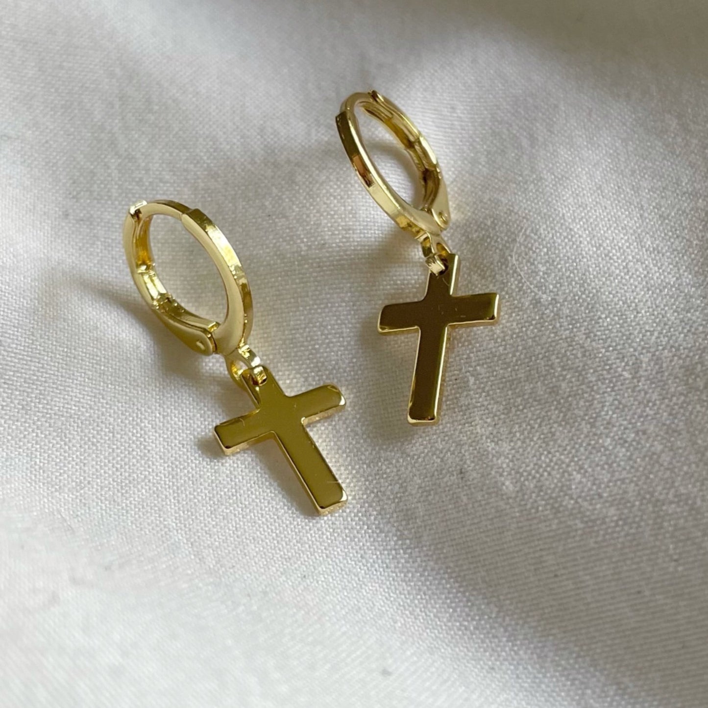 Say A Little Prayer Gold Cross Huggies