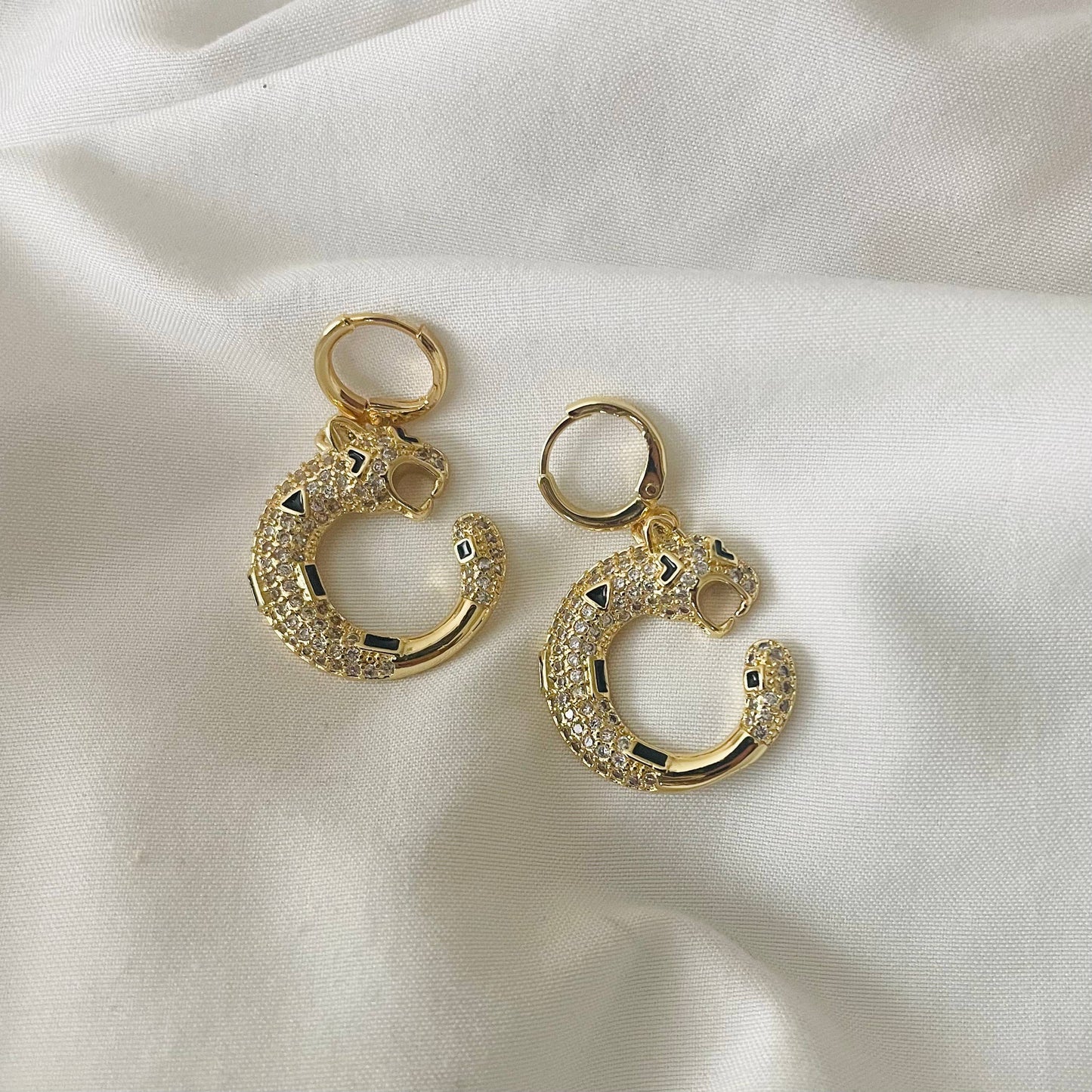 Ouroboros Gold Snake Earrings. Serpents Hoops. Gold Filled
