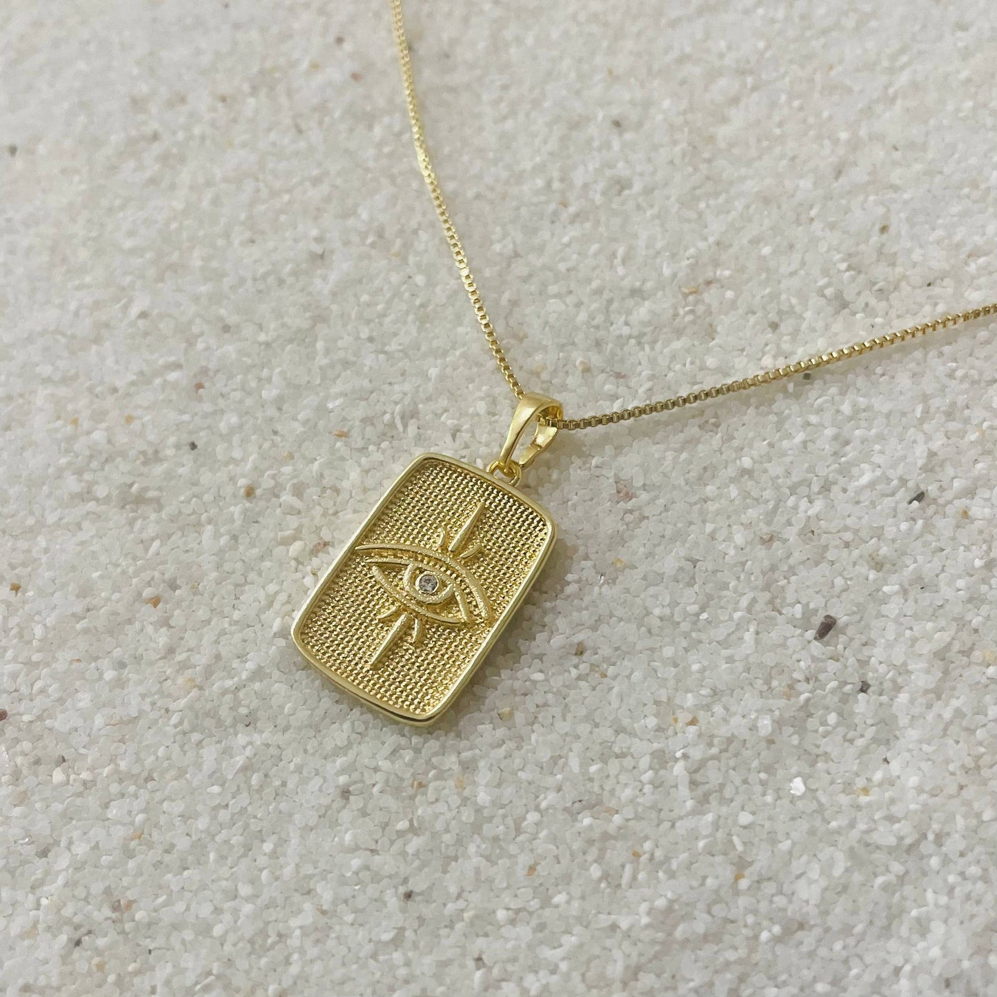 Changes Necklace. Gold Filled Evil Eye Chain Necklace