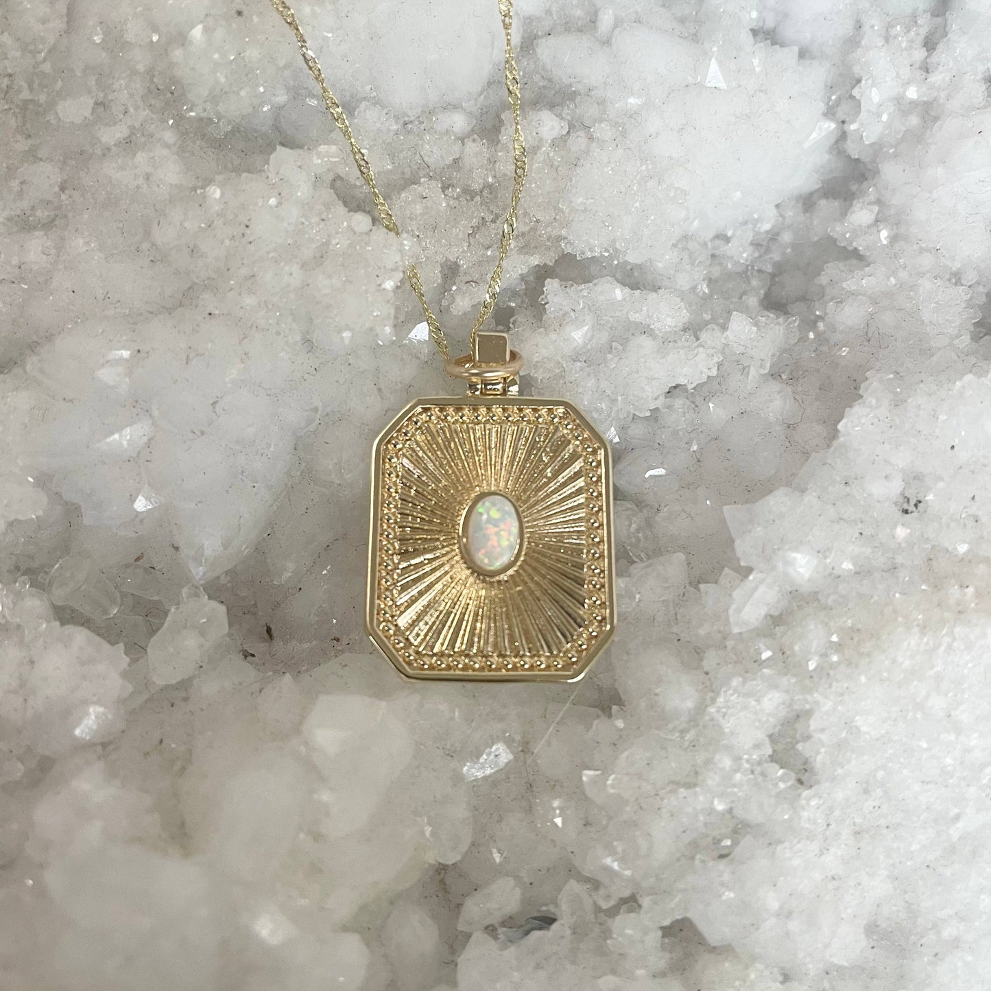 Circle In The Sand Opal Necklace