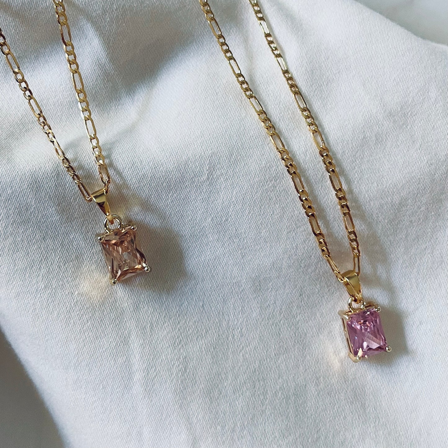 Rosa Pink Stone Necklace