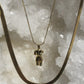 Venus Necklace. Gold Filled Female Body Form Charm.