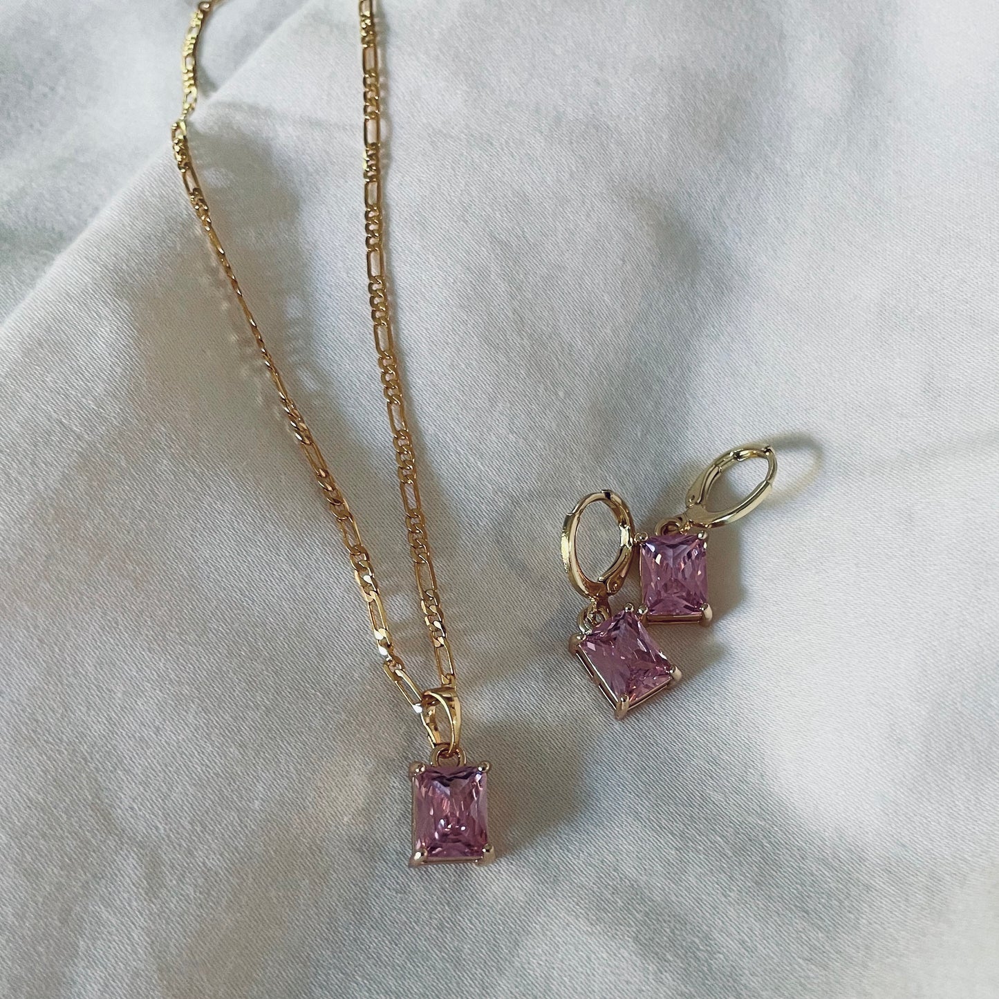 Rosa Pink Stone Necklace