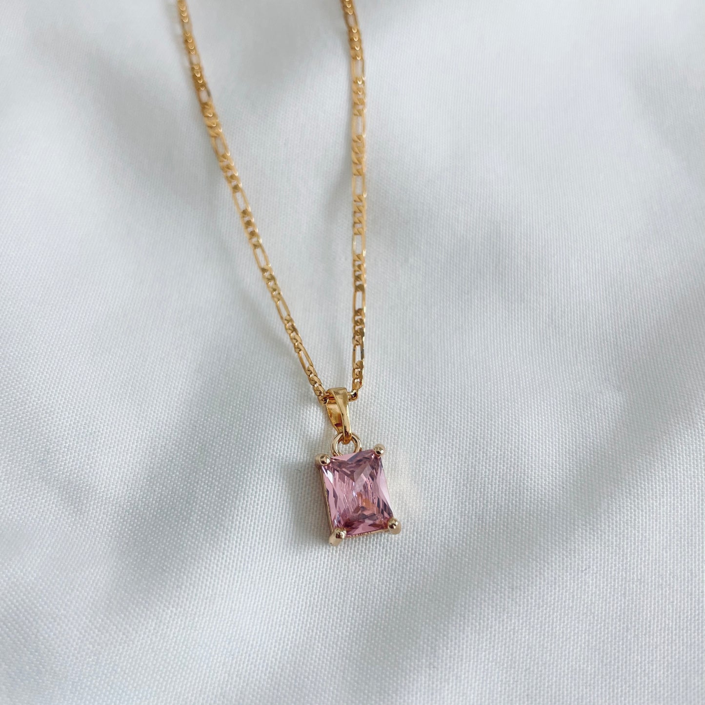 Rosa Pink Stone Necklace