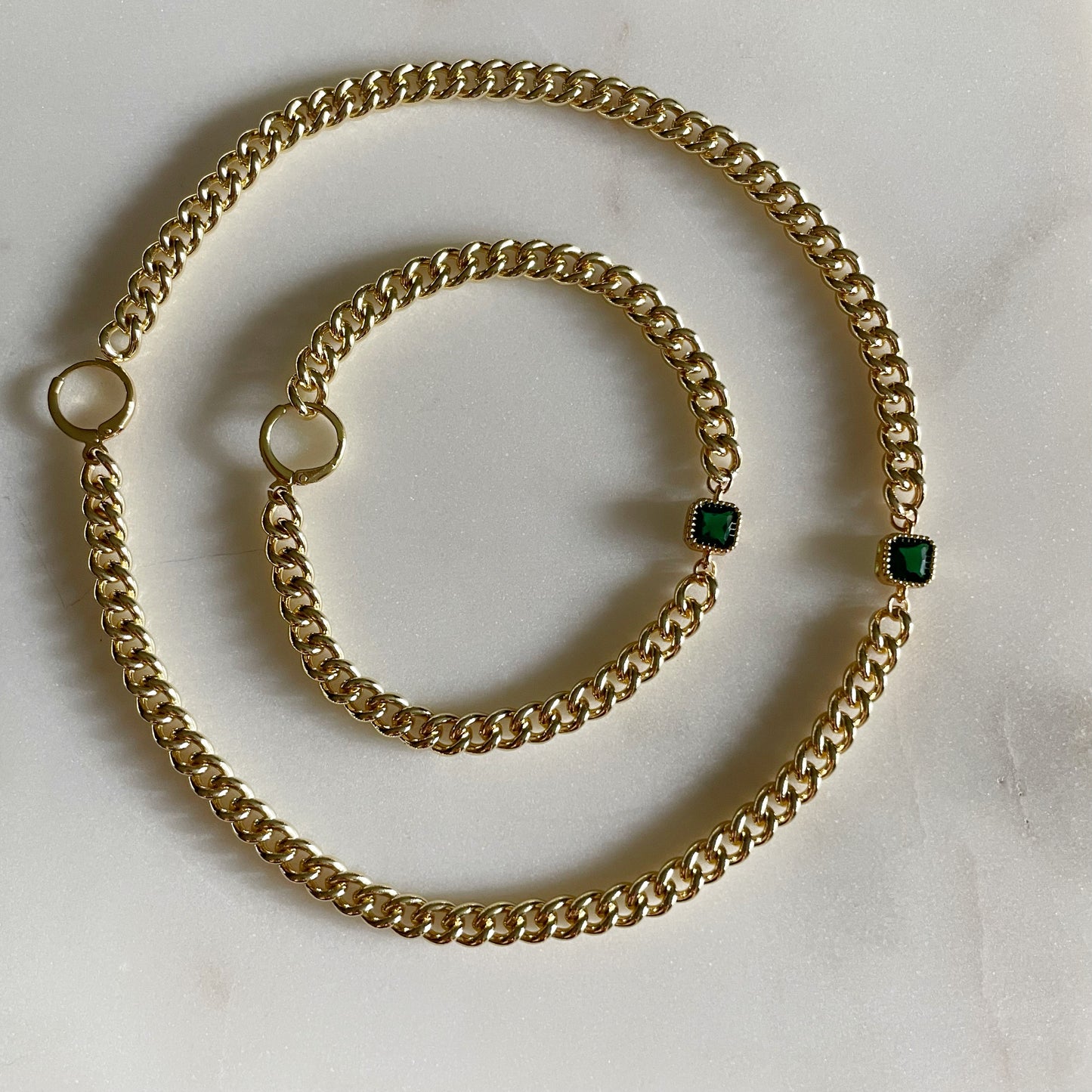 Night Bird Bracelet - Emerald/ Pale Yellow