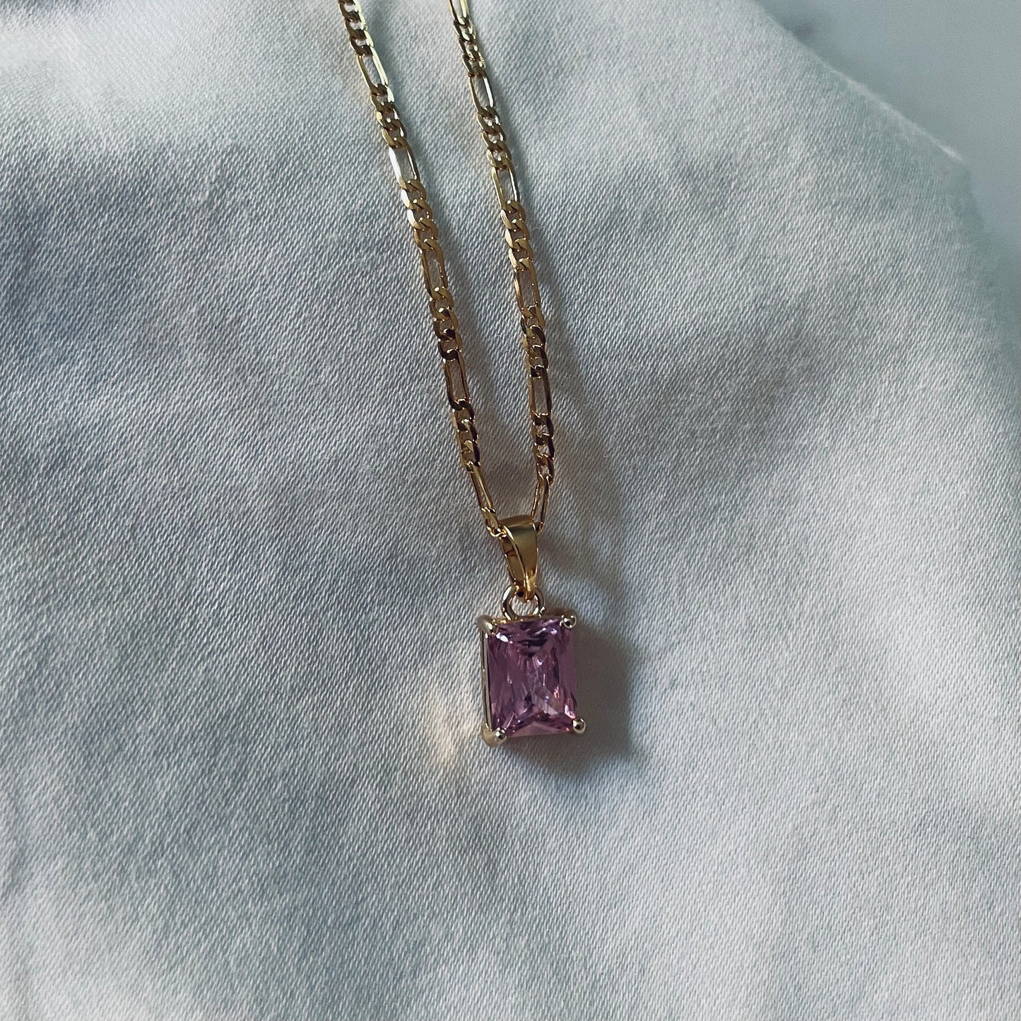 Rosa Pink Stone Necklace