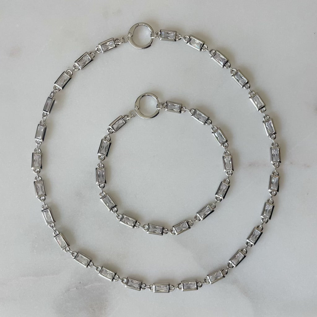 Bad Habits White Gold-Filled (Silver) Choker Necklace