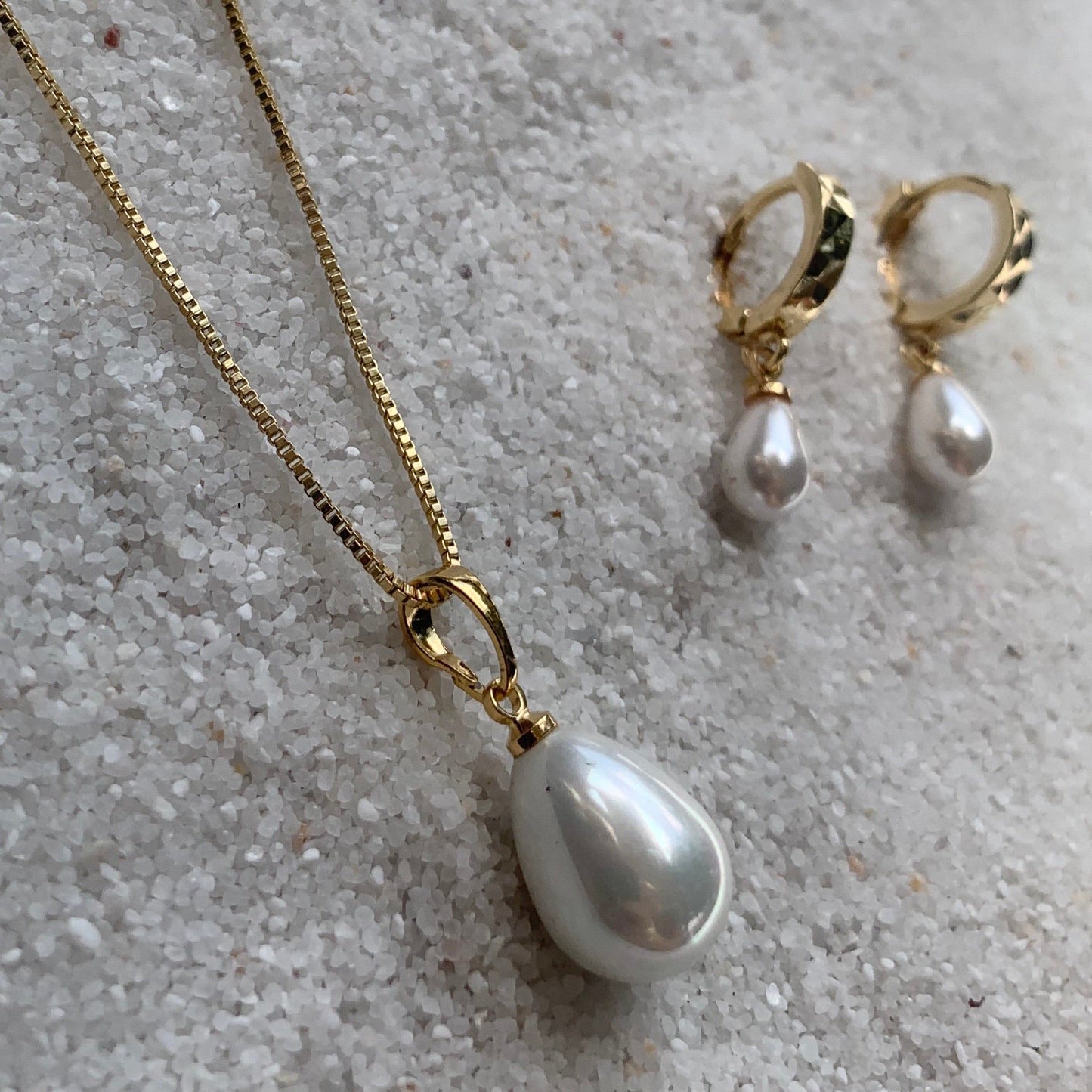 Drops of Jupiter 14k Gold Chain with Teardrop Pearl Necklace-Au+ORA