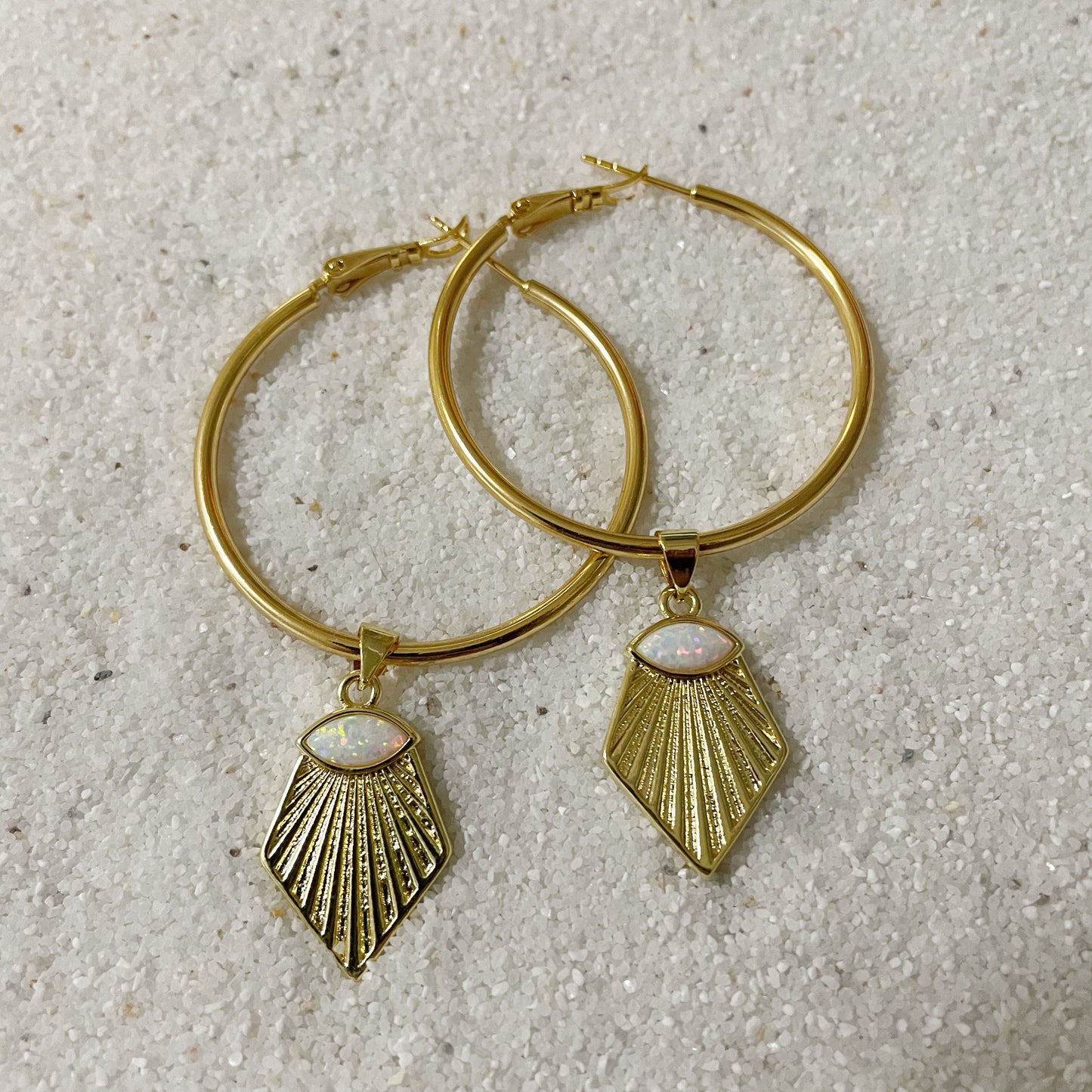 Midnight Hoop Earrings