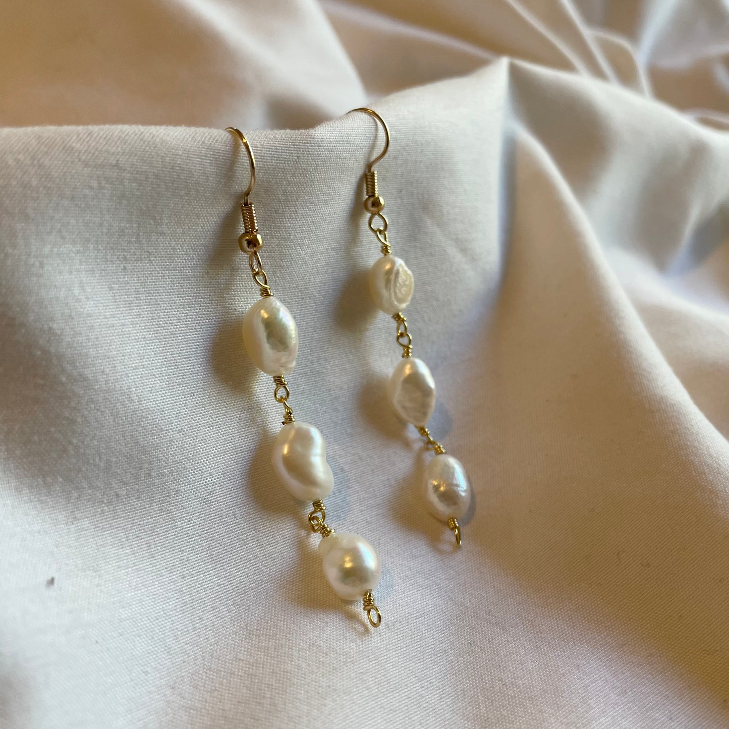 Summer Wind Pearl Drop Earrings