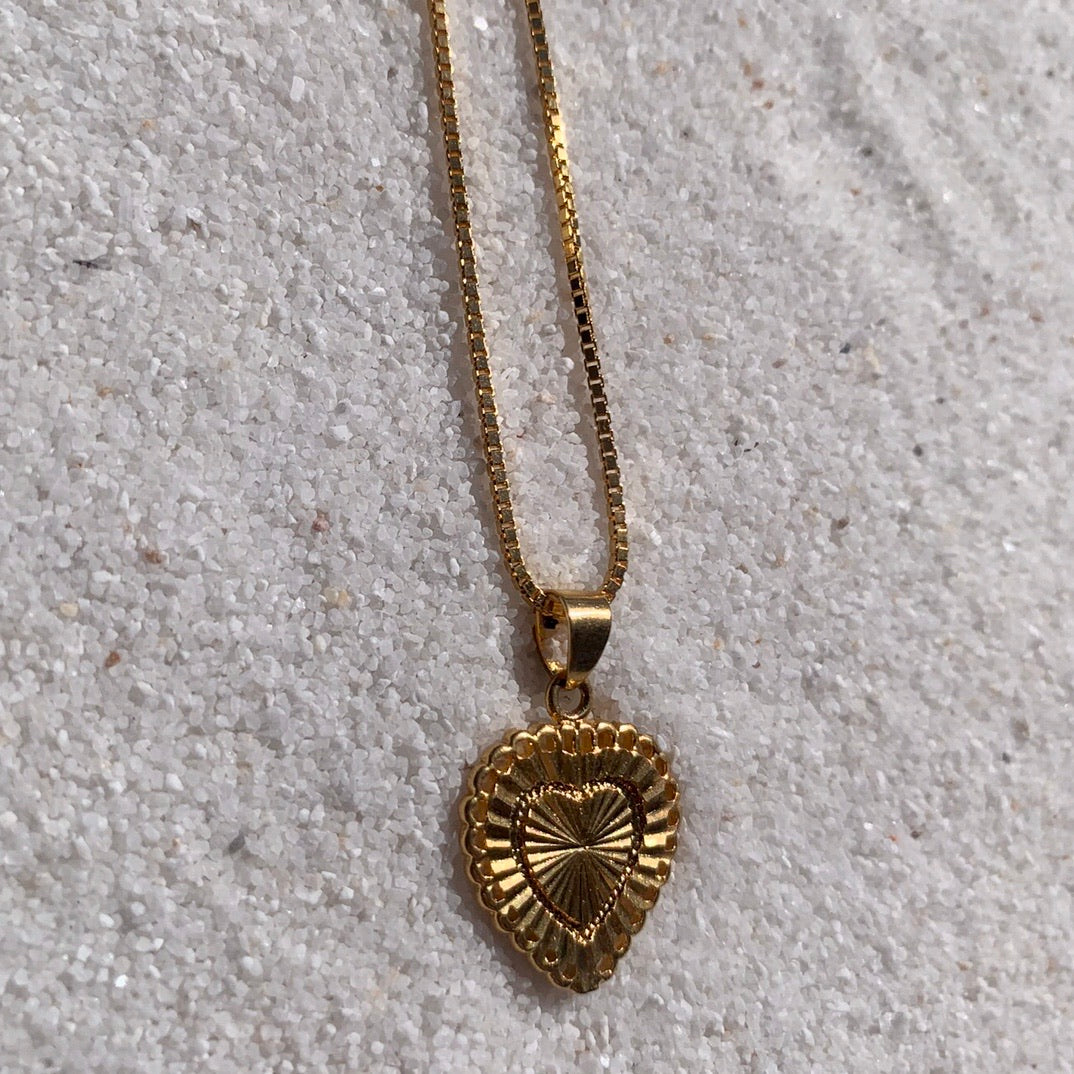 HeartBreaker 18k Gold Necklace with Heart Charm-Au+ORA