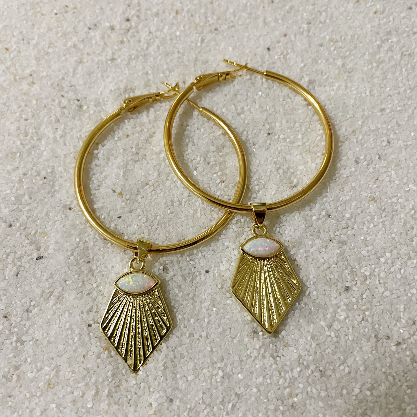 Midnight Hoop Earrings