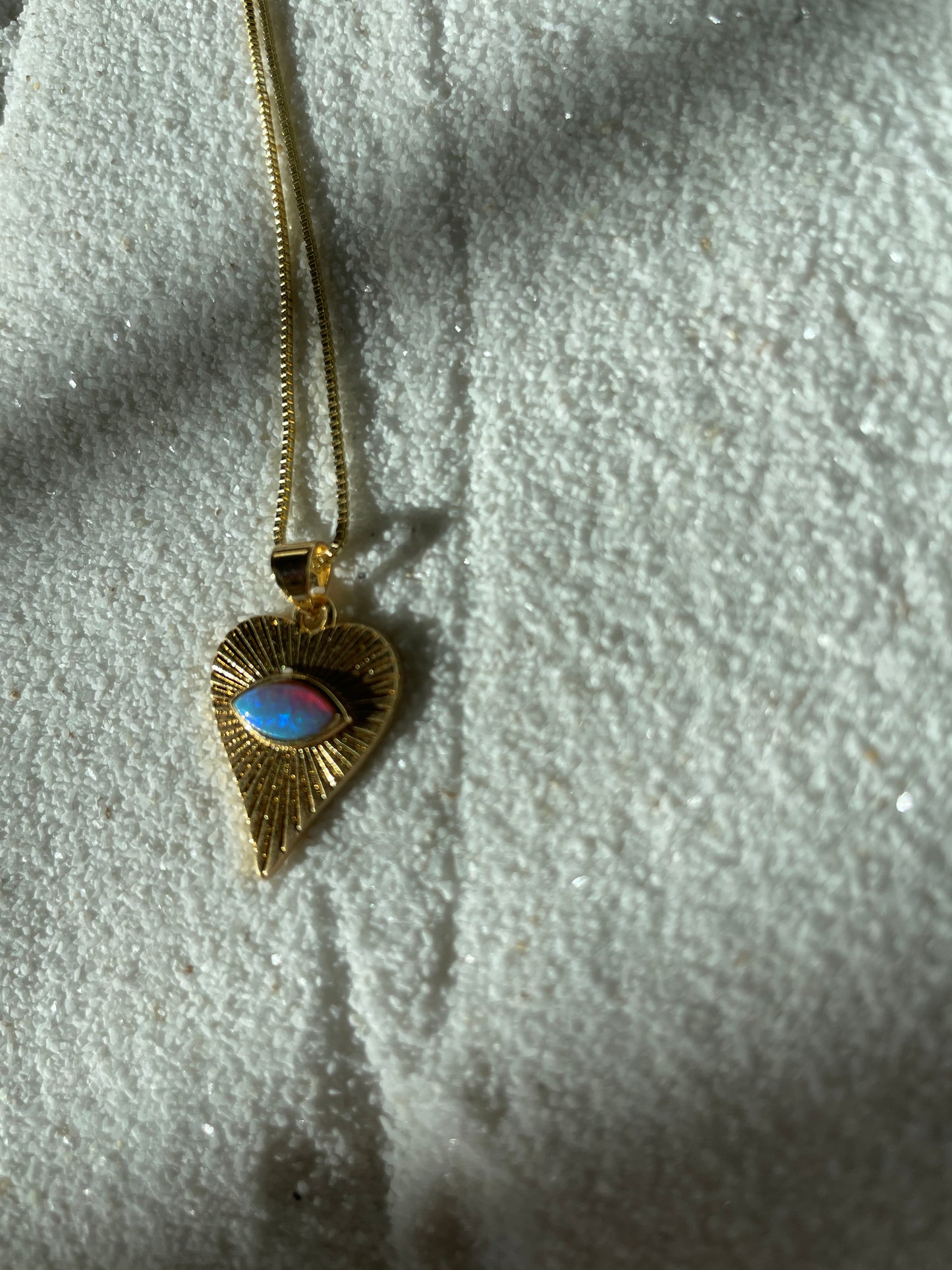 Ocean Heart Opal Necklace