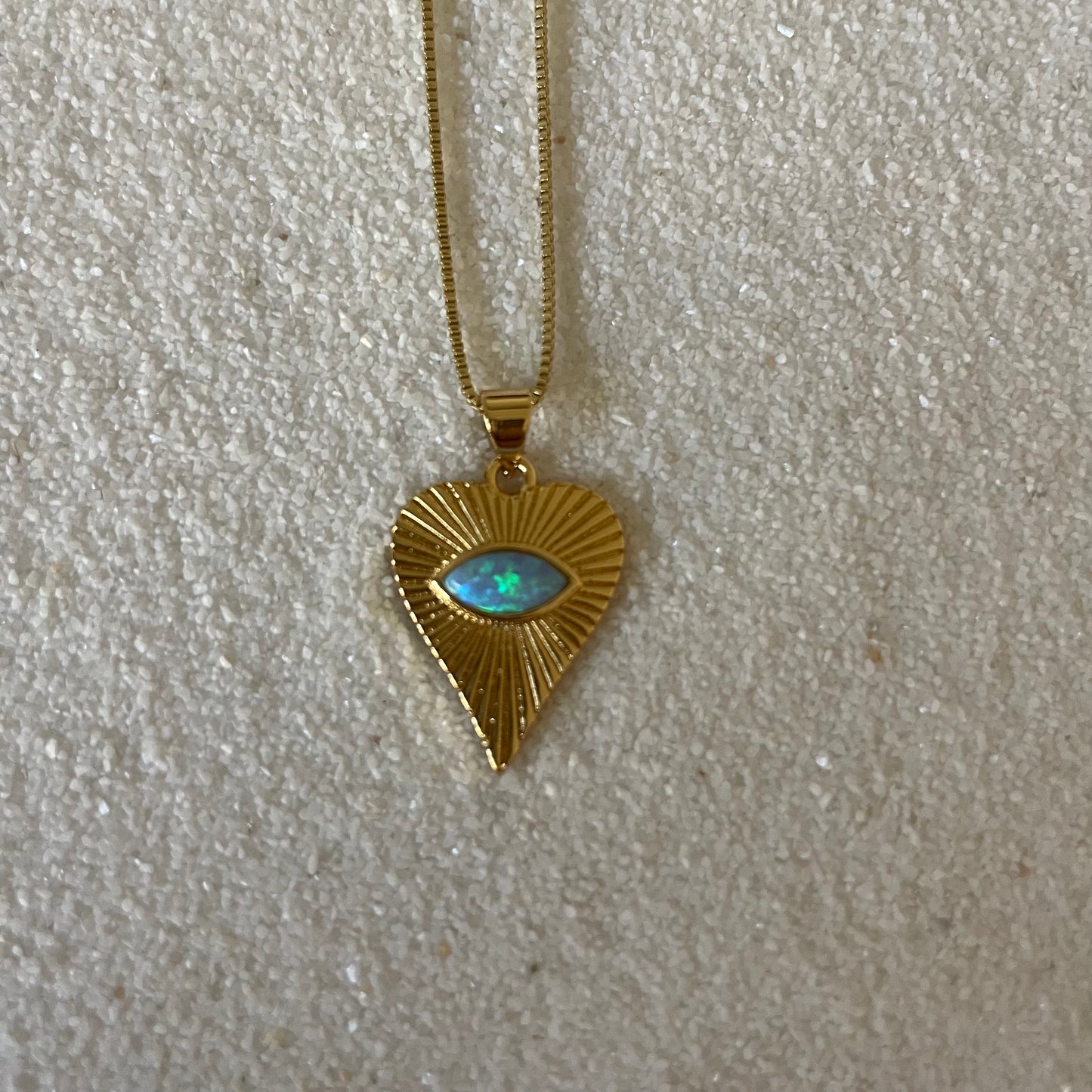 Ocean Heart Opal Necklace
