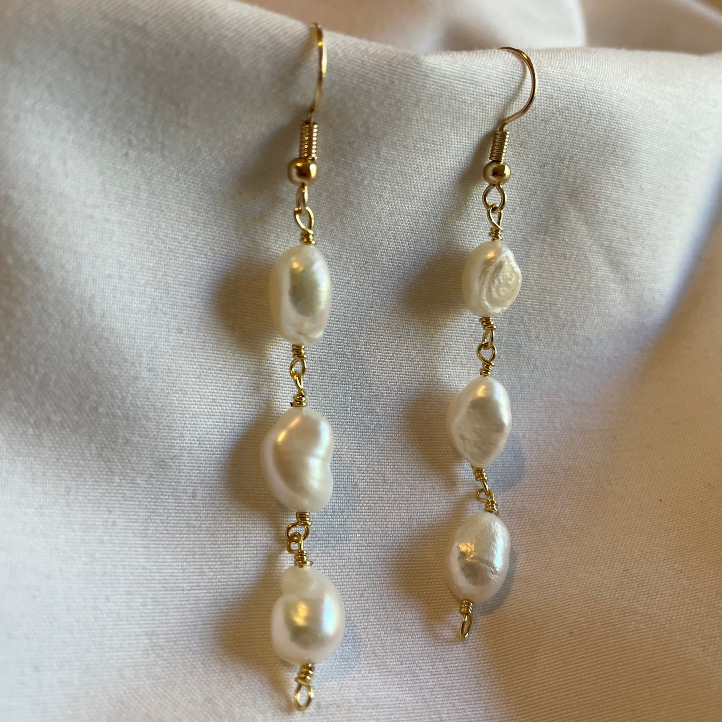 Summer Wind Pearl Drop Earrings