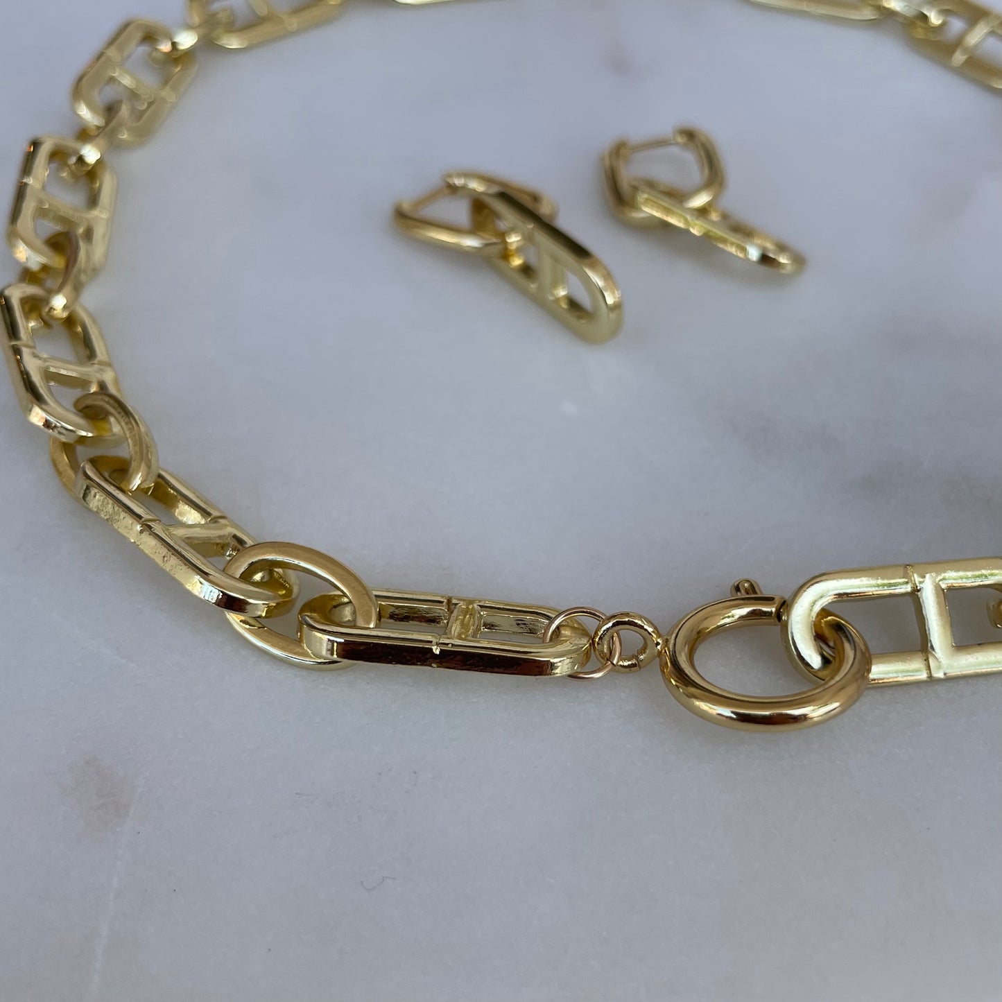 Meridian Chain. Gold Filled Bold Thick Necklace.