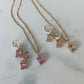 Pale Peach Gemstone Huggies - Gold Filled Earrings