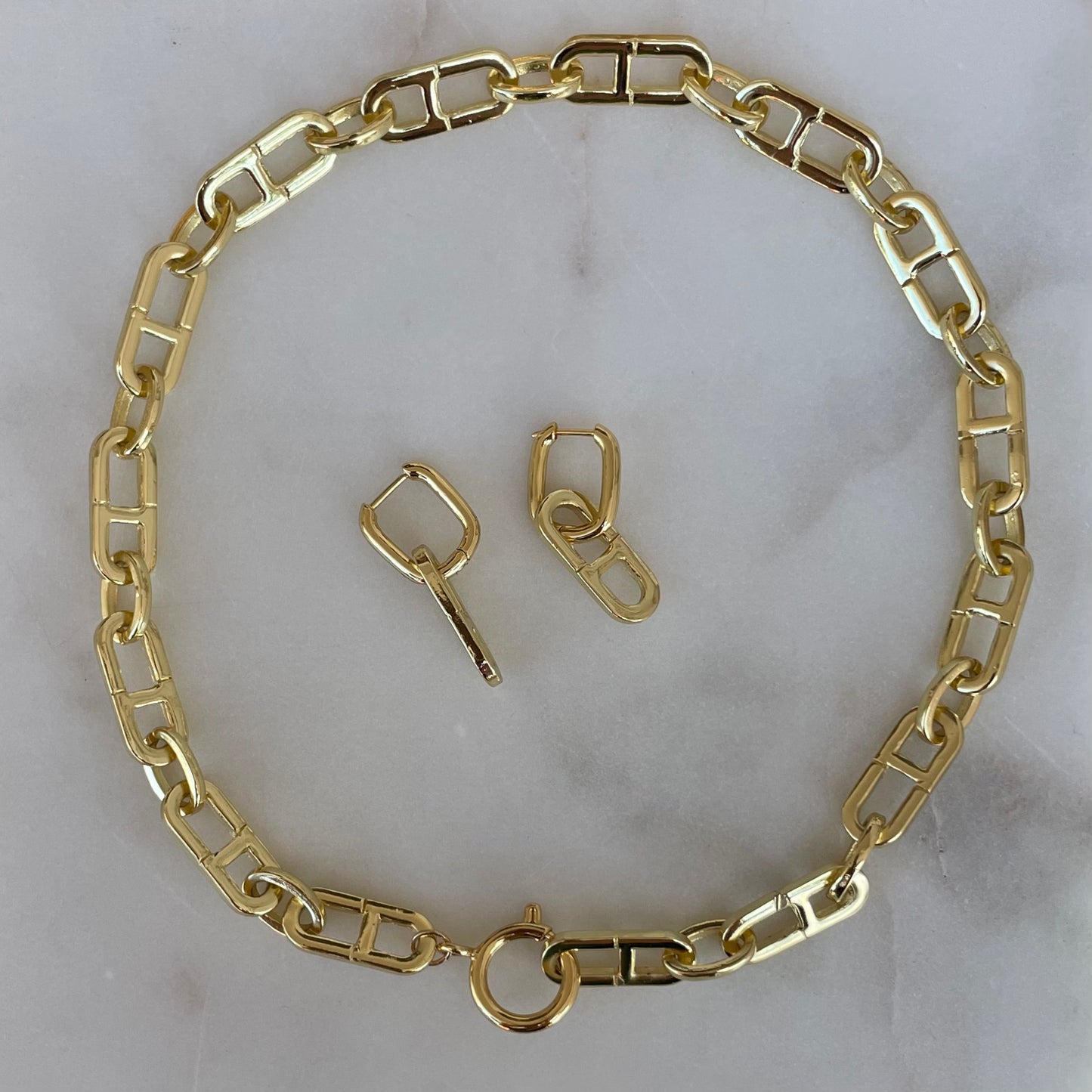 Meridian Chain. Gold Filled Bold Thick Necklace.