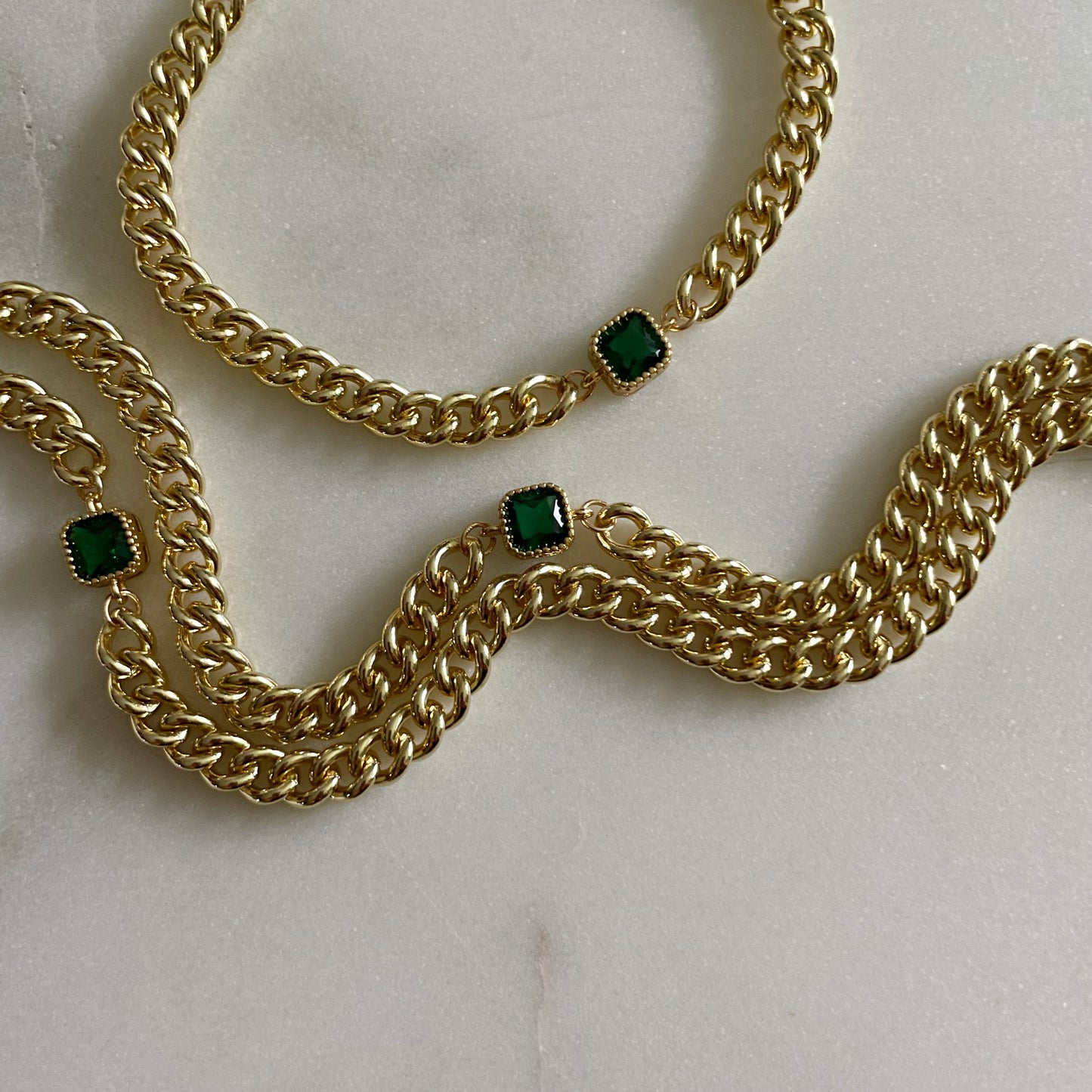 Night Bird Necklace - Emerald