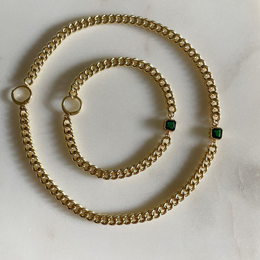 Night Bird Necklace - Emerald