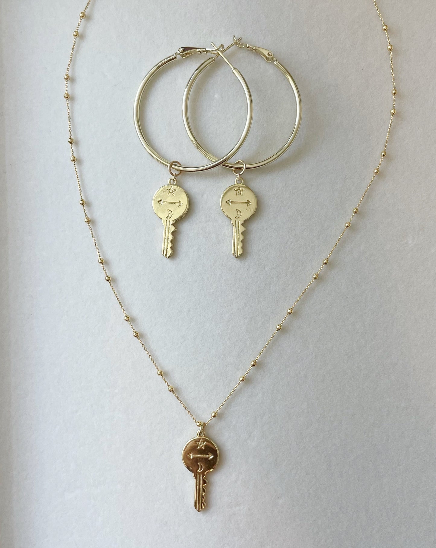 Free Your Mind Gold Filled Key Charm Necklace