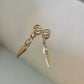 Bad Habits Drop Earrings 24K Gold Filled Huggies