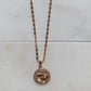 Zodiac Pisces Gold Necklace-Au+ORA