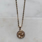 Zodiac Pisces Gold Necklace-Au+ORA