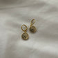 Black and Gold  Yin Yang Earrings
