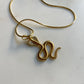 Snake Charmer Gold Necklace. Gold Filled