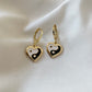 Balanced Luv Yin Yang Earrings Black and White