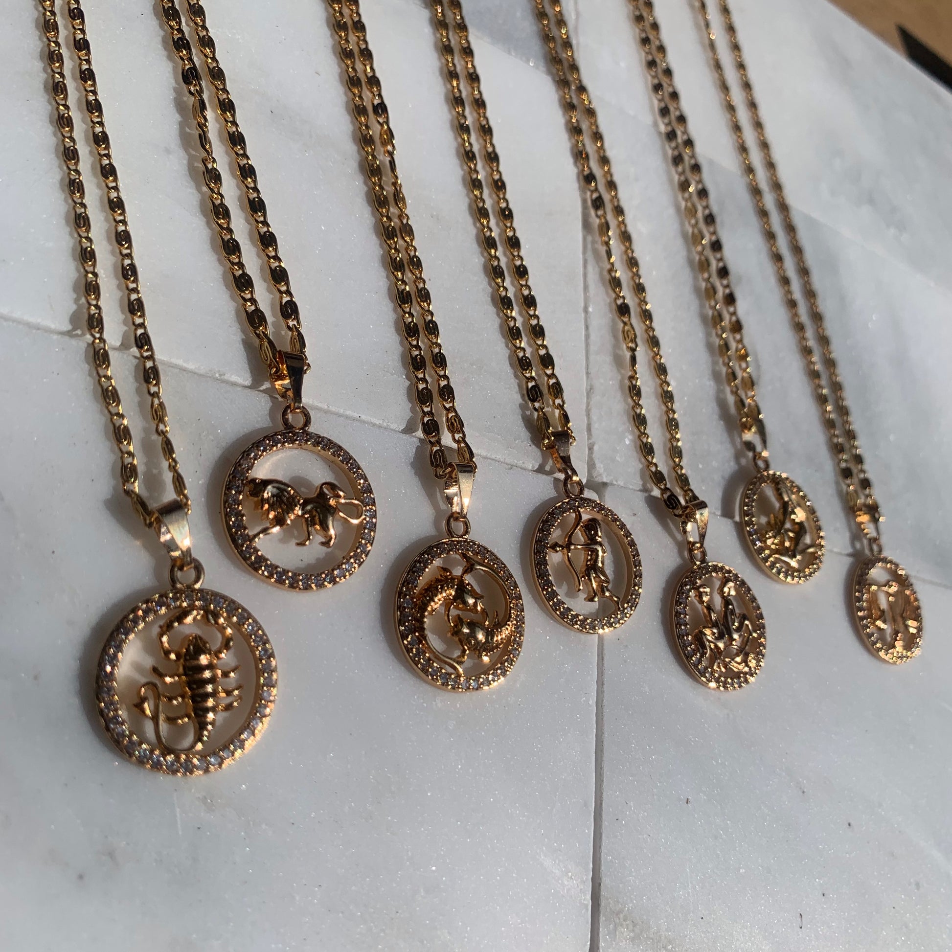 Zodiac Capricorn Gold Necklace-Au+ORA