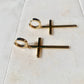 Nothing Compares To You - 18k Gold Filled Solid Cross Earrings-Au+ORA