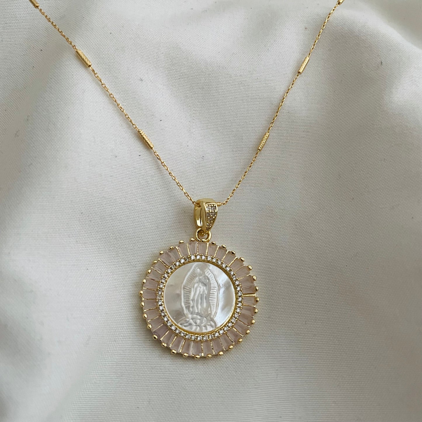 Lady Rose Mary Medallion Necklace