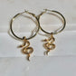 Serpent ♱ Hoops - 18K Gold Filled Snake Earrings-Au+ORA