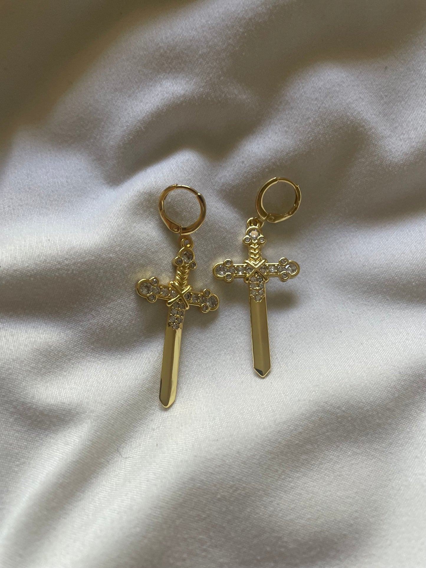 Golden Dagger Earrings