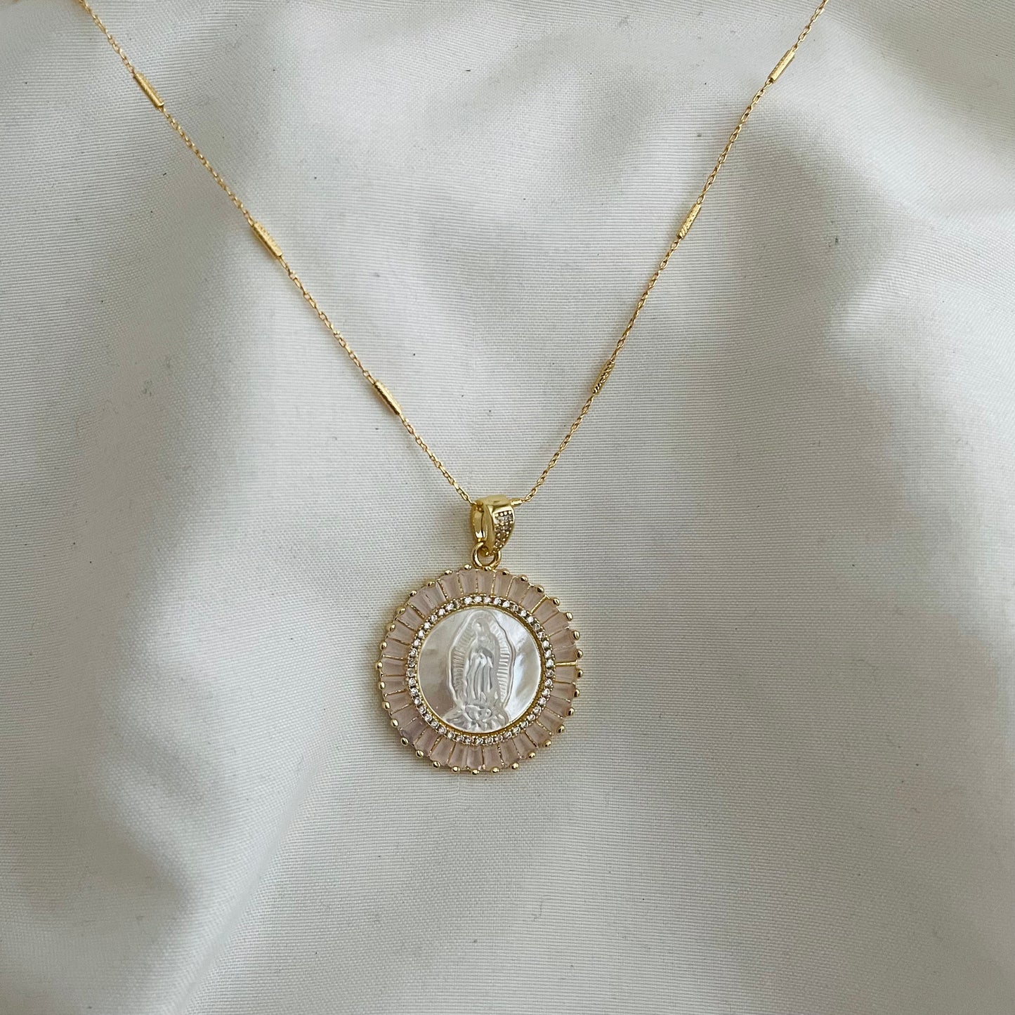 Lady Rose Mary Medallion Necklace