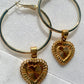 Heartbreaker Earrings 18k Gold Filled Heart Earrings-Au+ORA