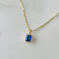 Blue Stone Chain Necklace