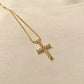 Hold Me Now Gold Cross Necklace-Au+ORA