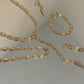 Bad Habits Lariat Necklace. 24k Gold Filled CZ Crystal Bezel Chain.