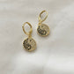 Black and Gold  Yin Yang Earrings