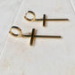 Nothing Compares To You - 18k Gold Filled Solid Cross Earrings-Au+ORA