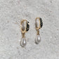 LoveFool Huggies 18k Gold Drop Pearl Earrings-Au+ORA